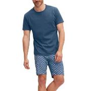 Calida Relax Streamline 2 Short Pyjamas Blå bomull Small Herr
