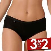 Sloggi Trosor 3P Basic  Midi Svart bomull 38 Dam