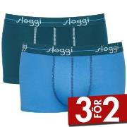 Sloggi Kalsonger 2P For Men Start Hip Blå/Ljusblå bomull Small Herr