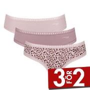 Sloggi Trosor 3P GO Crush Hipster Briefs Sand/rosa bomull Small Dam
