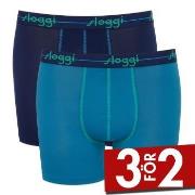 Sloggi Kalsonger 2P Men Start Short C2P Blå bomull Medium Herr