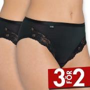 Sloggi Trosor 2P Romance Tai Svart 38 Dam