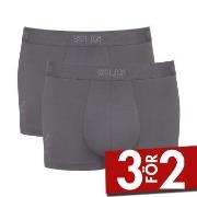 Sloggi Kalsonger 2P SLG Base Trunk Grå bomull Small Herr