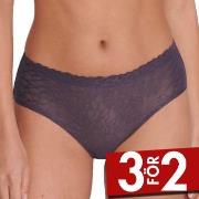 Sloggi Trosor ZERO Feel Lace 2.0 High Waist Brief Mörklila Small Dam