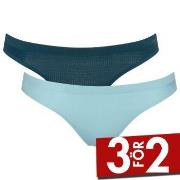 Sloggi Trosor 2P ZERO Motion Mini Brief Blå polyester Large Dam
