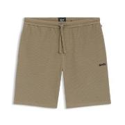 BOSS Waffle Nightwear Shorts Ljusbrun Medium Herr