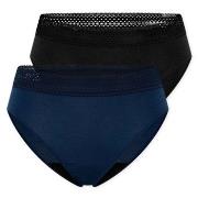 Schiesser Trosor 2P Care Rio Period Pants Svart/Blå bomull 38 Dam