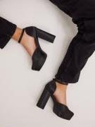 Nelly - High heels - Svart - Platform Block Heel - Klackskor