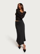 Selected Femme - Midikjolar - Black - Slflena Hw Midi Skirt Noos - Kjo...