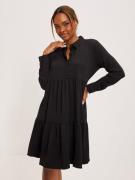 JdY - Långärmade klänningar - Black - Jdypiper L/S Shirt Dress Wvn Noo...