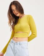 Only - Gul - Onltrina L/S Rib Top Box Jrs