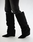 Nelly - Svart - Folded Shaft Boot