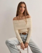 Only - Beige - Onlkatia Ls Off Shoulder Knt