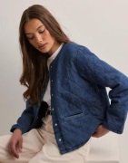 Only - Blå - Onlrosa L/S Quilt Dnm Jacket Akm