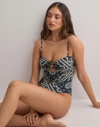 Malina - Multi/Mönstrad - Mandy bamboo-ring bandeau swimsuit