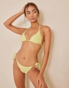 Missguided - Gul - Towelling Tie Side Bikini Bottom