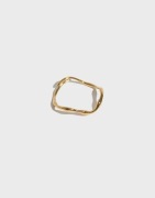 Pilgrim - Guld - LULU Recycled Organic Shaped Stack Ring