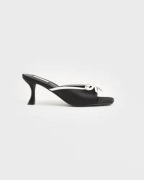 Nelly - Svart - Open Toe Mule Heel