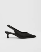 Nelly - Svart - Thin V-Shape Slingback