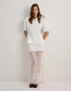 Nelly - Vit - Lace Maxi Skirt