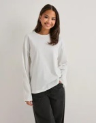 Pieces - Vit - Pcsadie Ls Top Noos