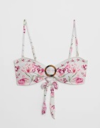 Malina - Rosa - Viola Bamboo-ring Bandeau Biki