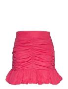 Taffeta Skirt Kort Kjol Pink Gina Tricot
