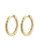 Elanor Rustic Texture Hoop Earrings Gold-Plated Accessories Jewellery ...