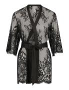 Kimono Allover Lace Isabella Top Black Hunkemöller