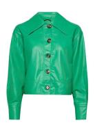 Josefina Jacket Läderjacka Skinnjacka Green Gina Tricot