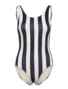 Sport Swimsuit Rana Big Stripes Navy Baddräkt Badkläder Multi/patterne...