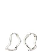 Alberte Organic Shape Hoop Earrings Silver-Plated Accessories Jeweller...