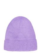 Brook Knit Hat Accessories Headwear Beanies Purple Second Female