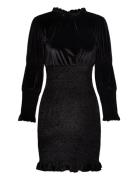 Sula Velvet Jersey Mini Dress Kort Klänning Black French Connection