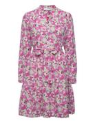 Selected Femme Slfmivi Ls Short Aop Dress B Rosa