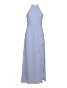 Vimilina S/L Maxi Dress/Su - Noos Maxiklänning Festklänning Blue Vila