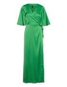 Dress Lea Wrap Maxiklänning Festklänning Green Lindex