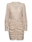 D6Douze Draped Mini Dress Kort Klänning Beige Dante6