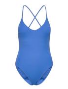 Swimsuit Naila Rib Baddräkt Badkläder Blue Lindex