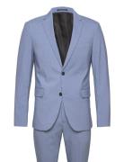 Plain Mens Suit Kostym Blue Lindbergh