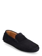 Selected Homme Slhsergio Suede Penny Driving Shoe Marinblå