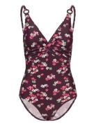 Lucca Swimsuit Baddräkt Badkläder Burgundy Missya