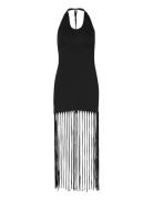 ROTATE Birger Christensen Light Jersey Maxi Dress Svart