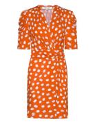 Dvf Duncan Dress Kort Klänning Orange Diane Von Furstenberg