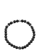 Beads Bracelet 6Mm Armband Smycken Black Edd.