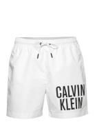 Medium Drawstring-Nos Badshorts White Calvin Klein