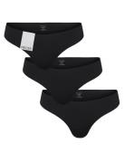 Pcnamee Thong 3-Pack Noos Stringtrosa Underkläder Black Pieces