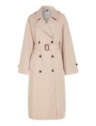 Tommy Hilfiger Cotton Relaxed Trench Beige