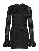 3D Mesh Tight Mini Dress Kort Klänning Black ROTATE Birger Christensen