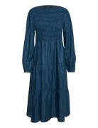 Crhenva Dress - Zally Fit Maxiklänning Festklänning Blue Cream